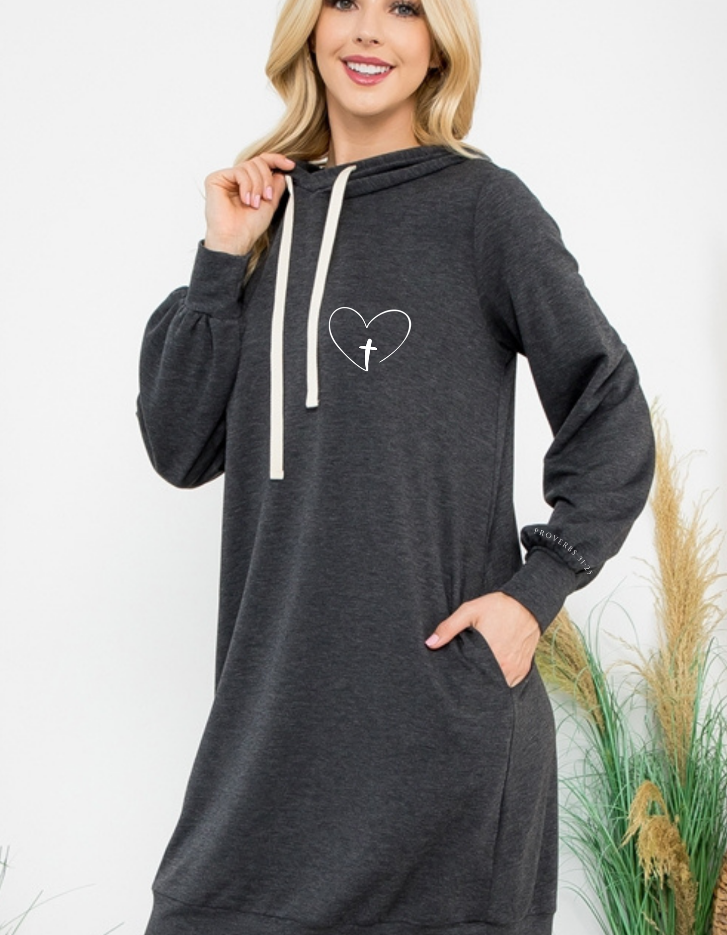 Faithful & Fearless Hoodie Dress