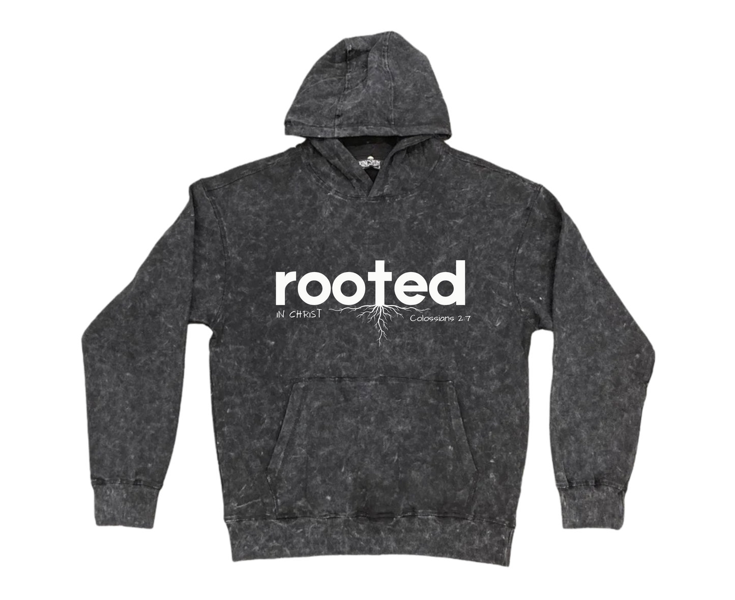 Rooted in Christ Acid Washed Hoodie