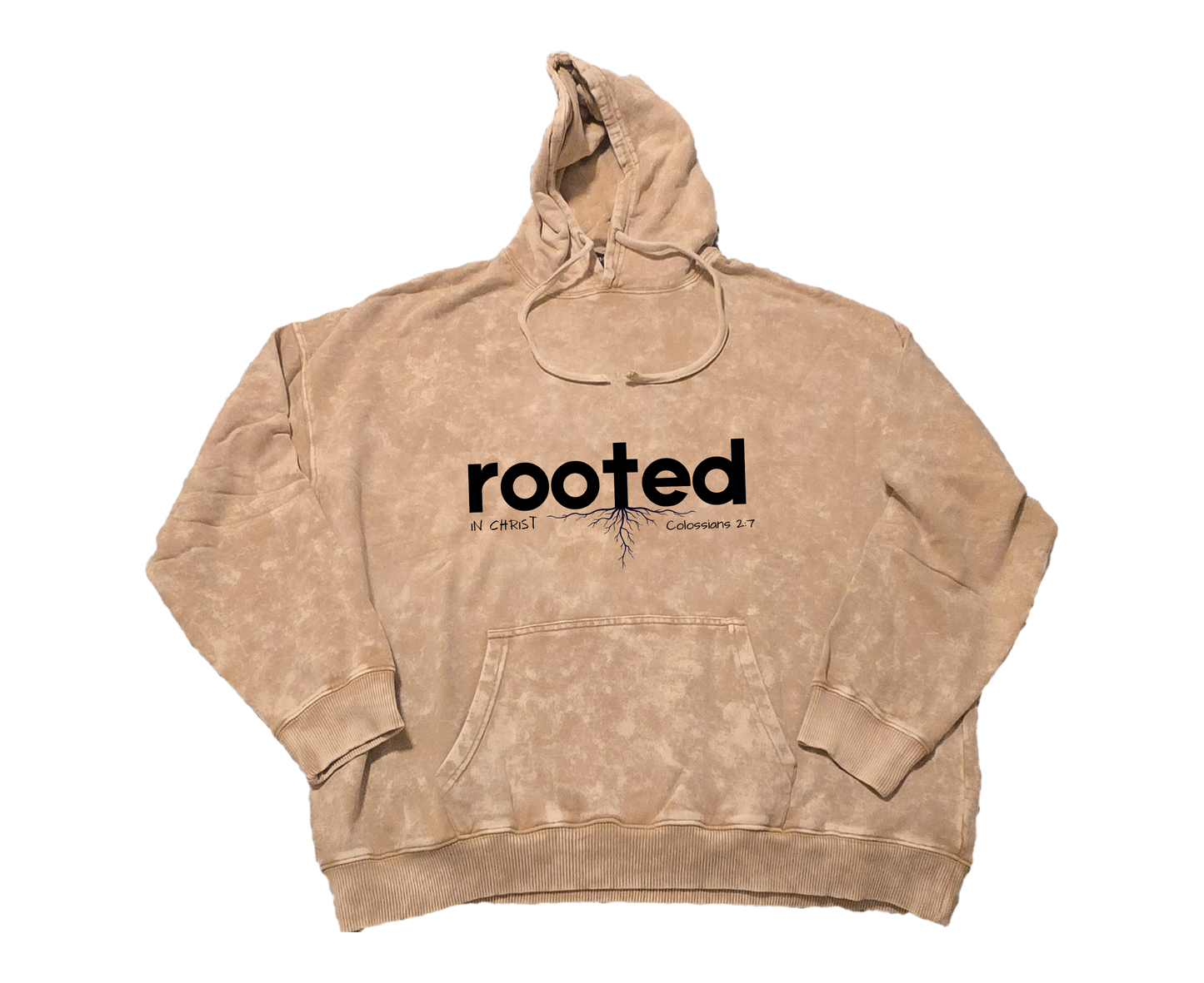 Rooted in Christ Acid Washed Hoodie