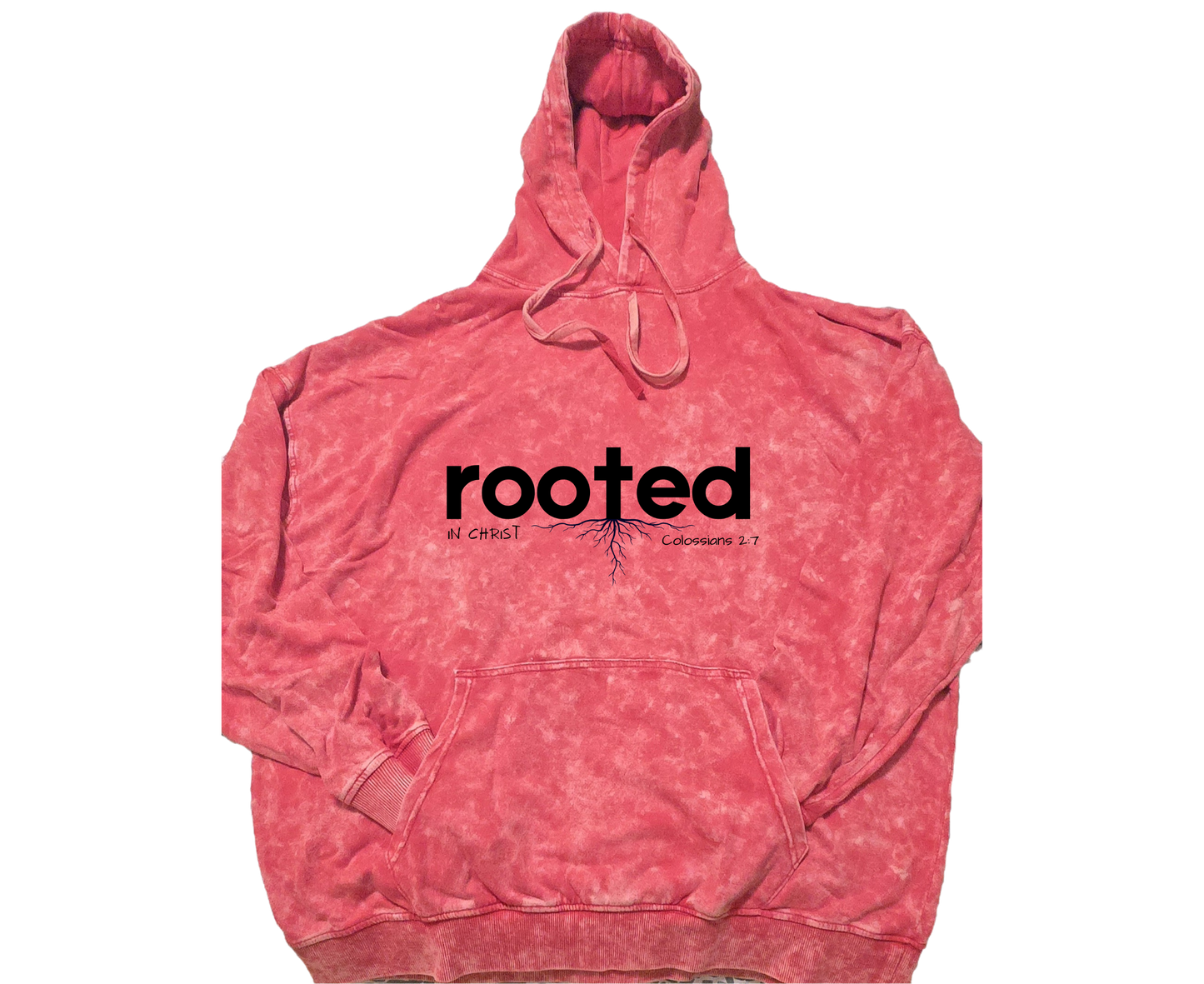 Rooted in Christ Acid Washed Hoodie